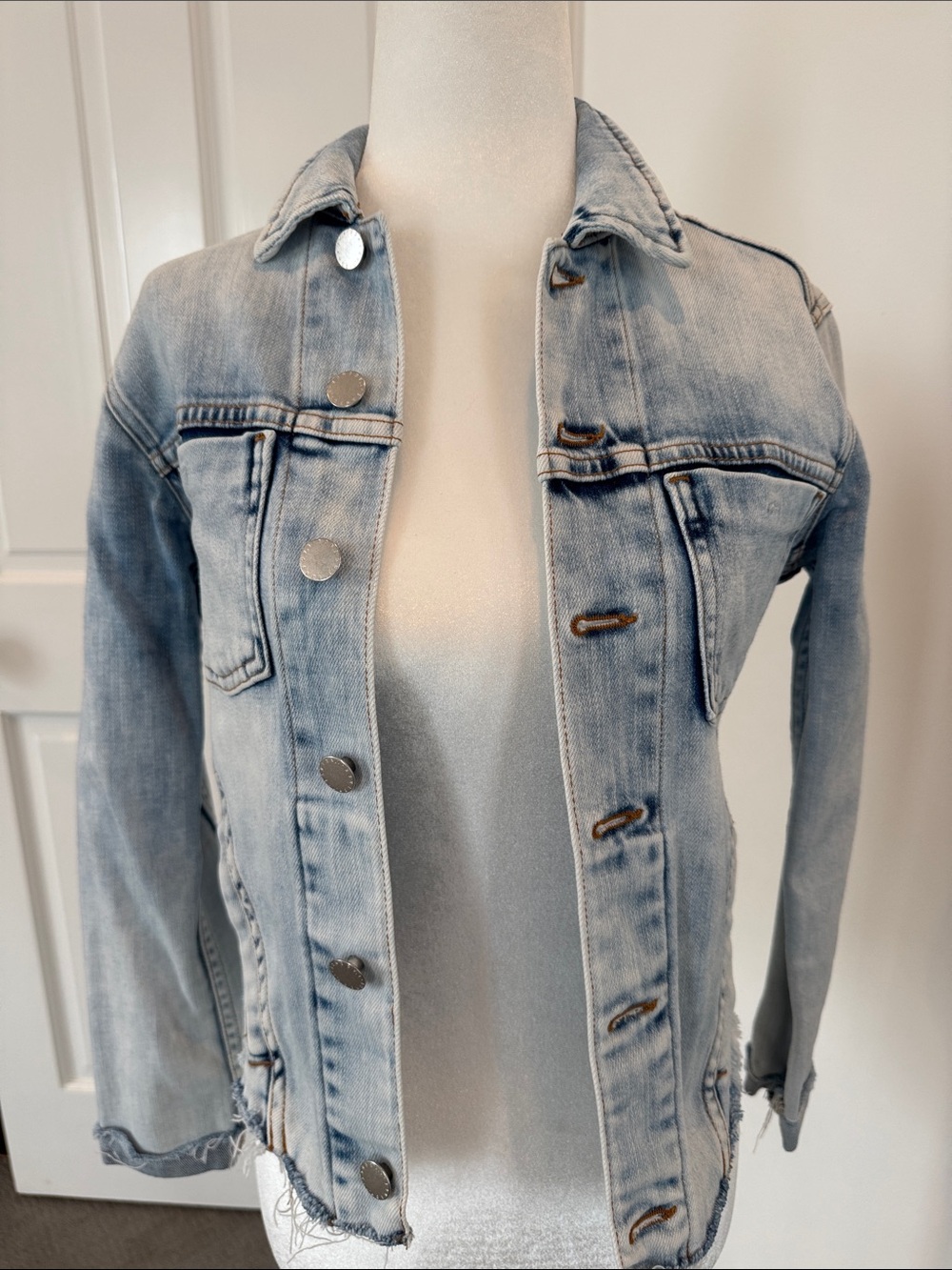 L'AGENCE Light Wash Denim Jacket